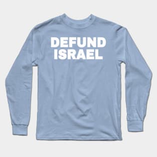 DEFUND ISRAEL - White - Vertical - Double-sided Long Sleeve T-Shirt